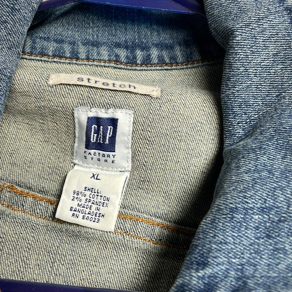 Gap Trucker Jean Jacket stretch XL, vintage distresed - Picture 6 of 6